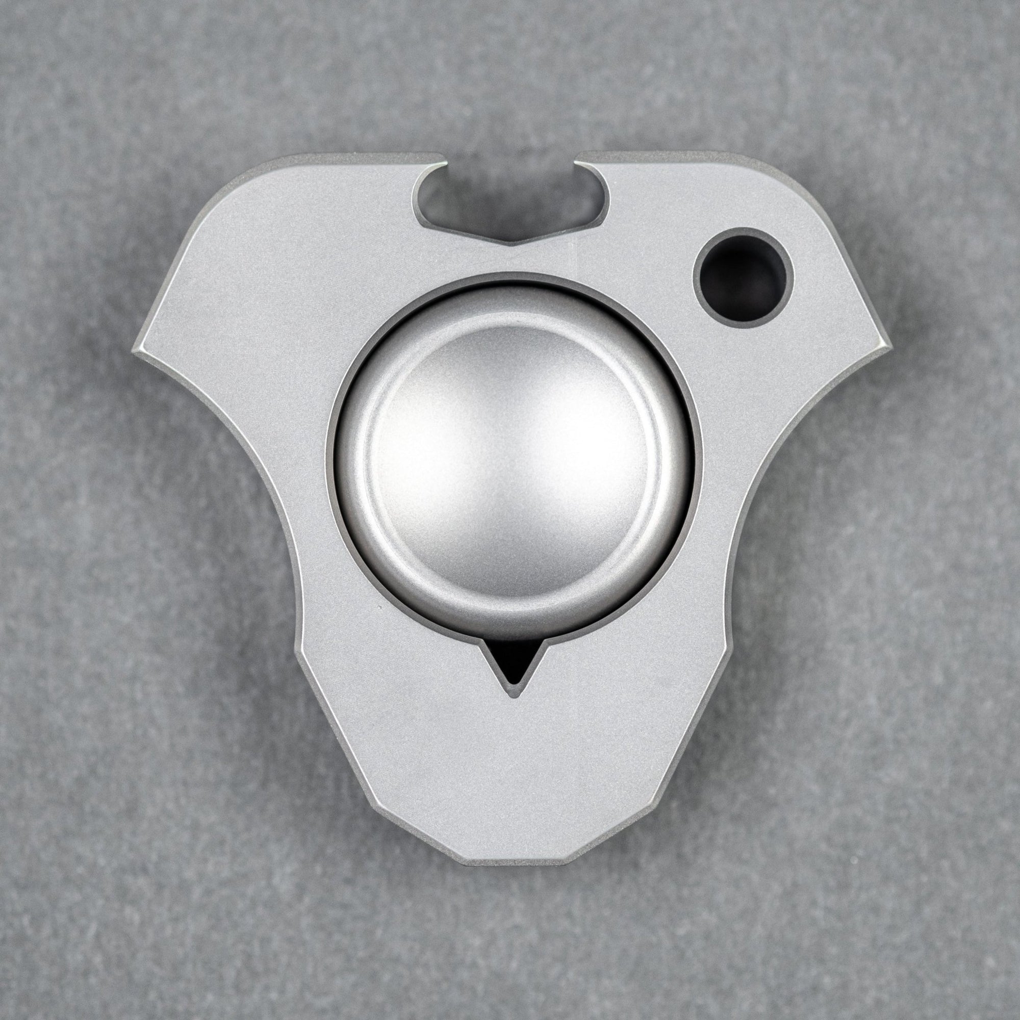 EDC - V Megalodon Bottle Opener - Blasted Stainless Steel w/ Blasted SS Button - URBAN EDC®