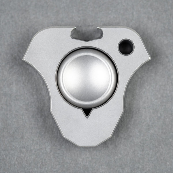 EDC - V Megalodon Bottle Opener - Blasted Stainless Steel w/ Blasted SS Button - URBAN EDC®