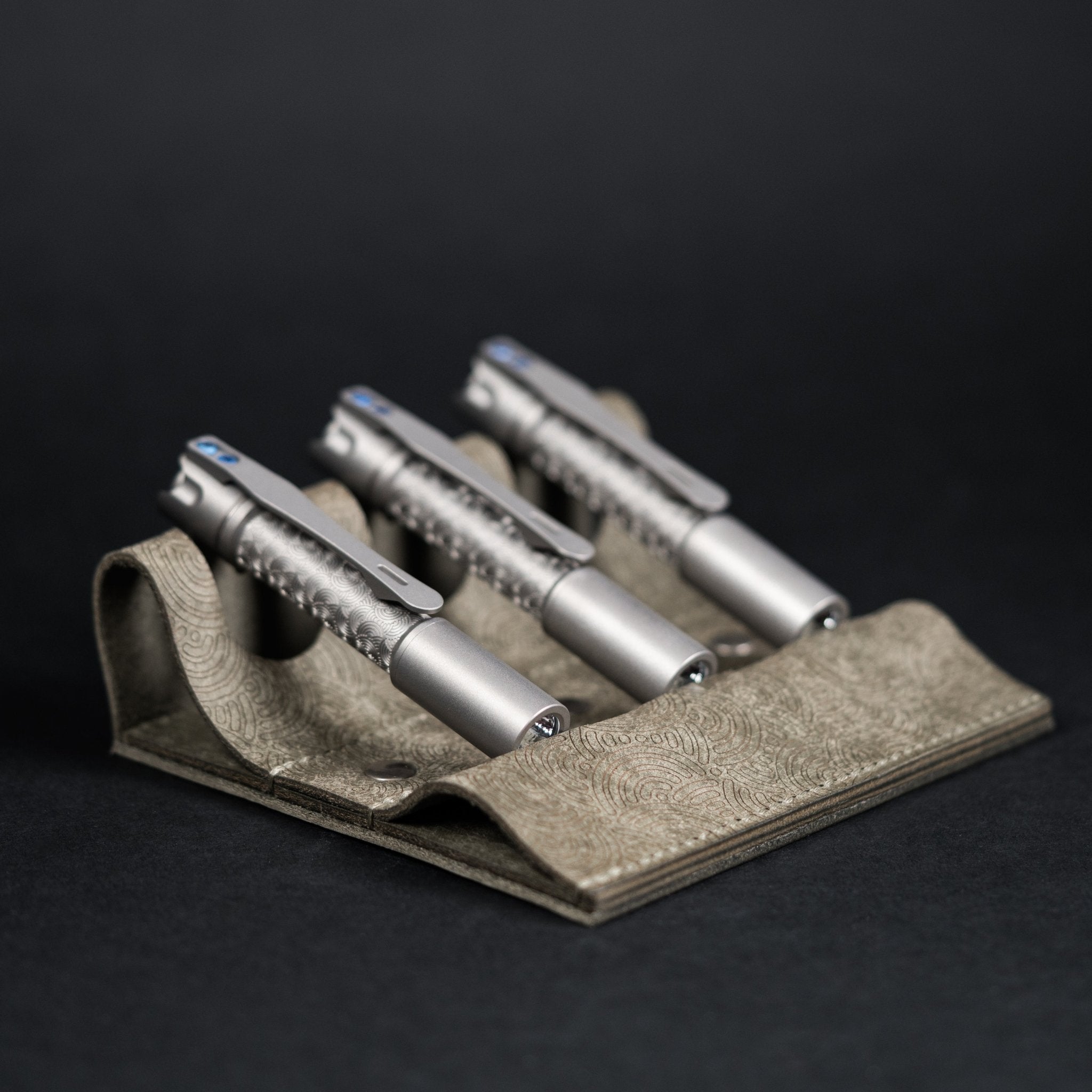 EL Mercantile x URBAN Leather Torch Valet - Grey Chaos Seigaiha