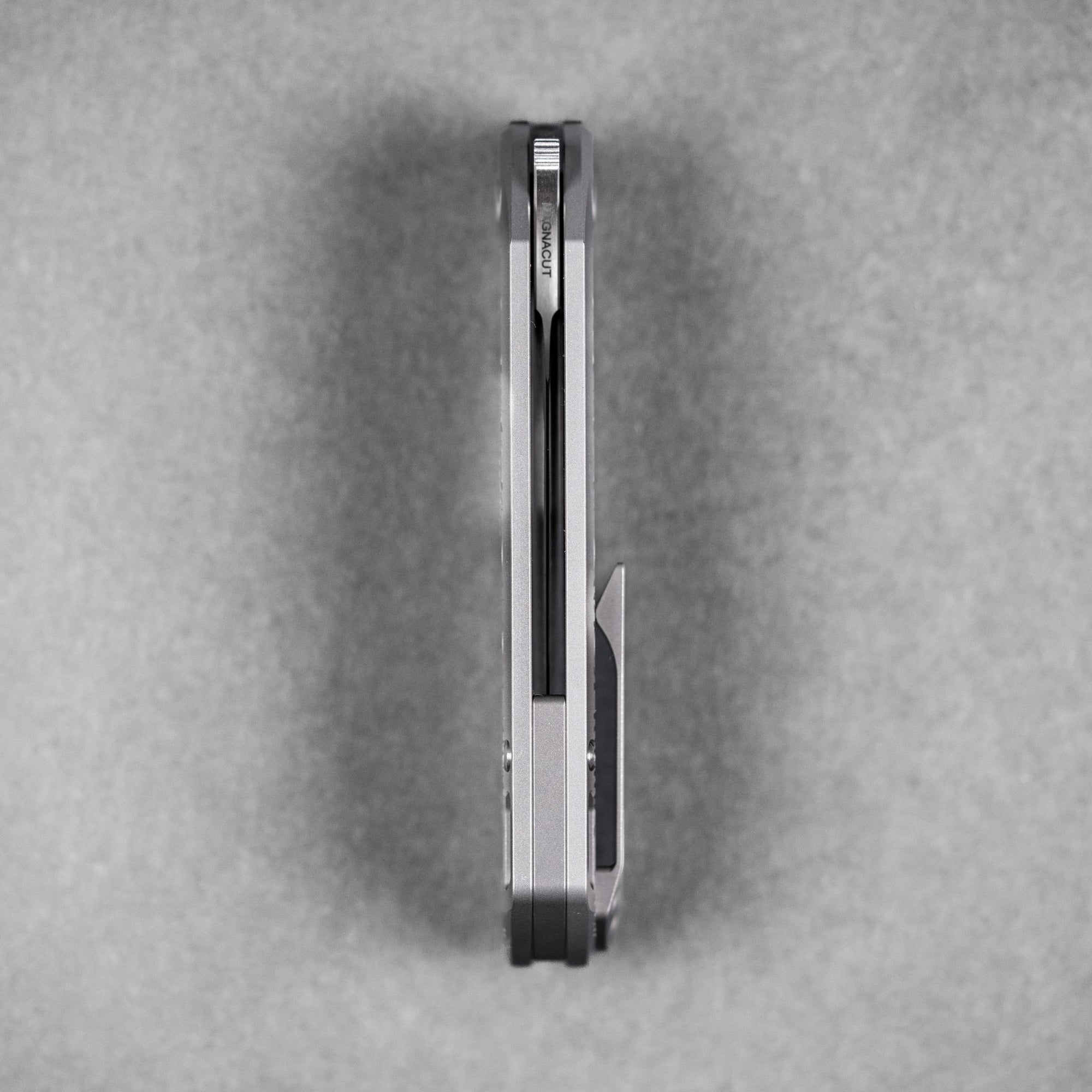 EMP EDC x URBAN Nymble XT - Belt Satin Magnacut & Bead Blasted Ti w/ Chaos Seigaiha™ - URBAN EDC®
