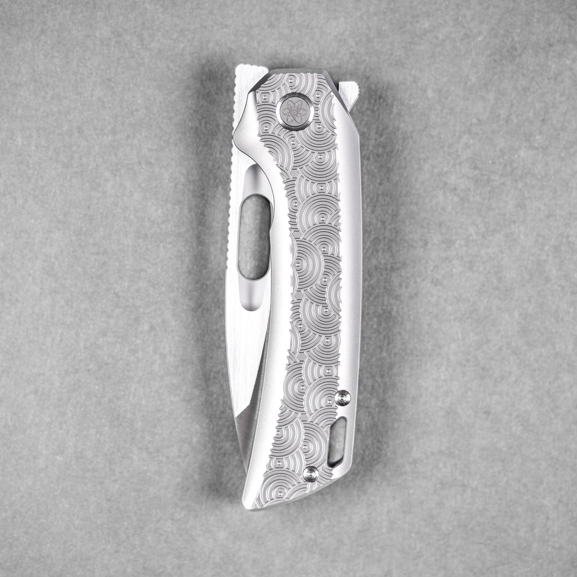 EMP EDC x URBAN Nymble XT - Belt Satin Magnacut & Bead Blasted Ti w/ Chaos Seigaiha™ - URBAN EDC®