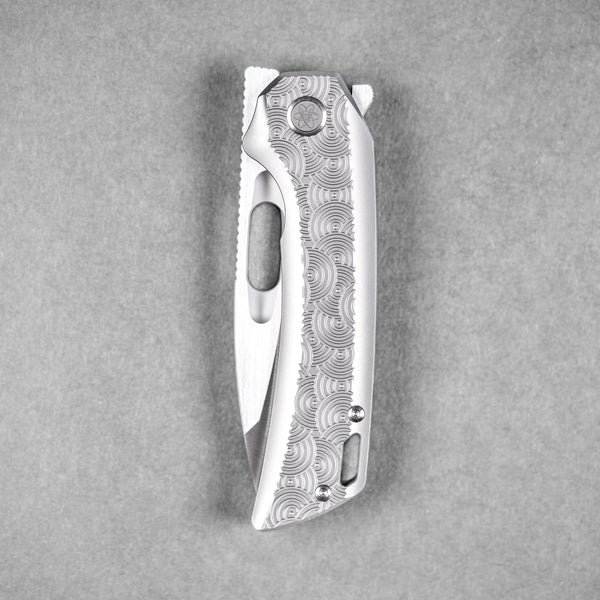 EMP EDC x URBAN Nymble XT - Belt Satin Magnacut & Bead Blasted Ti w/ Chaos Seigaiha™ - URBAN EDC®