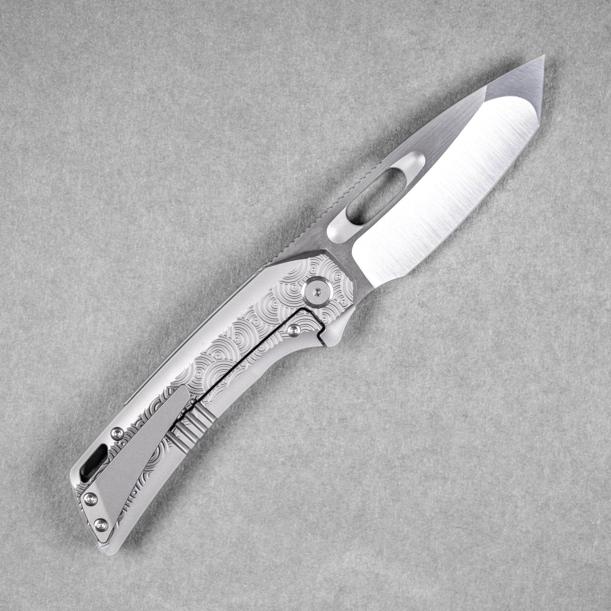 EMP EDC x URBAN Nymble XT - Belt Satin Magnacut & Bead Blasted Ti w/ Chaos Seigaiha™ - URBAN EDC®