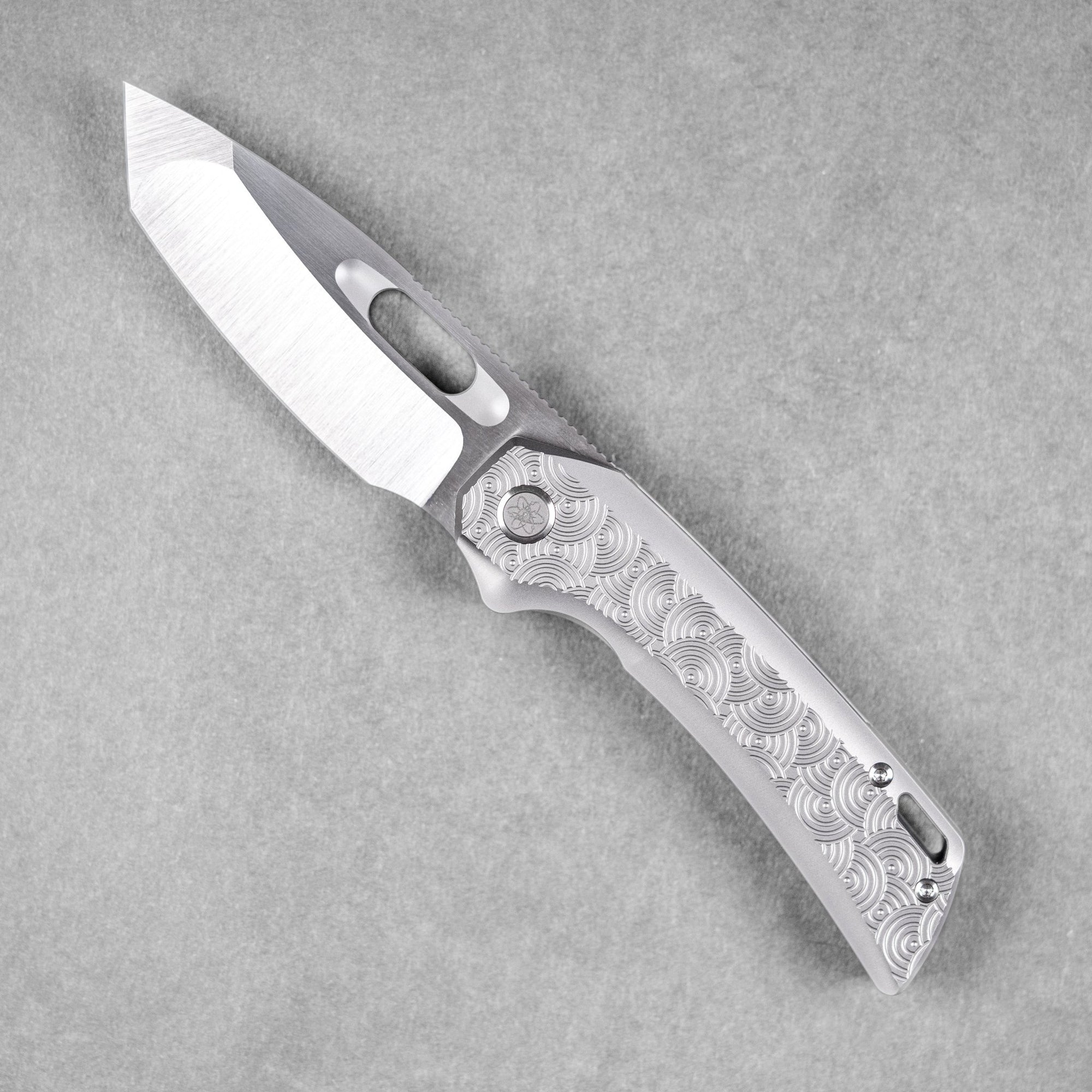 EMP EDC x URBAN Nymble XT - Belt Satin Magnacut & Bead Blasted Ti w/ Chaos Seigaiha™ - URBAN EDC®