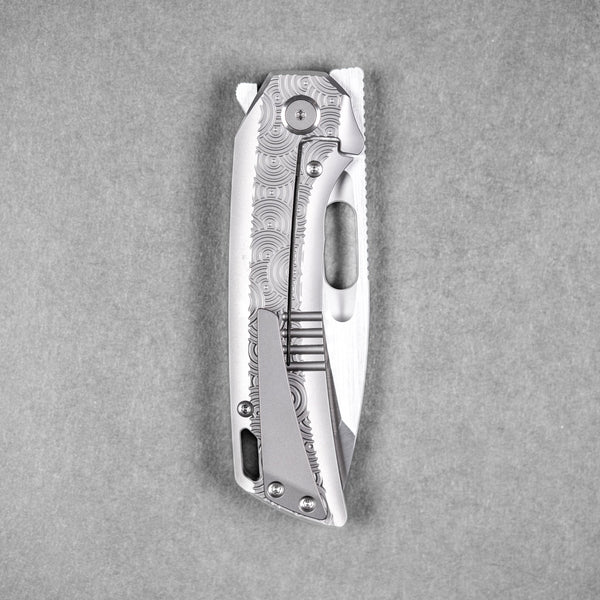 EMP EDC x URBAN Nymble XT - Belt Satin Magnacut & Bead Blasted Ti w/ Chaos Seigaiha™ - URBAN EDC®
