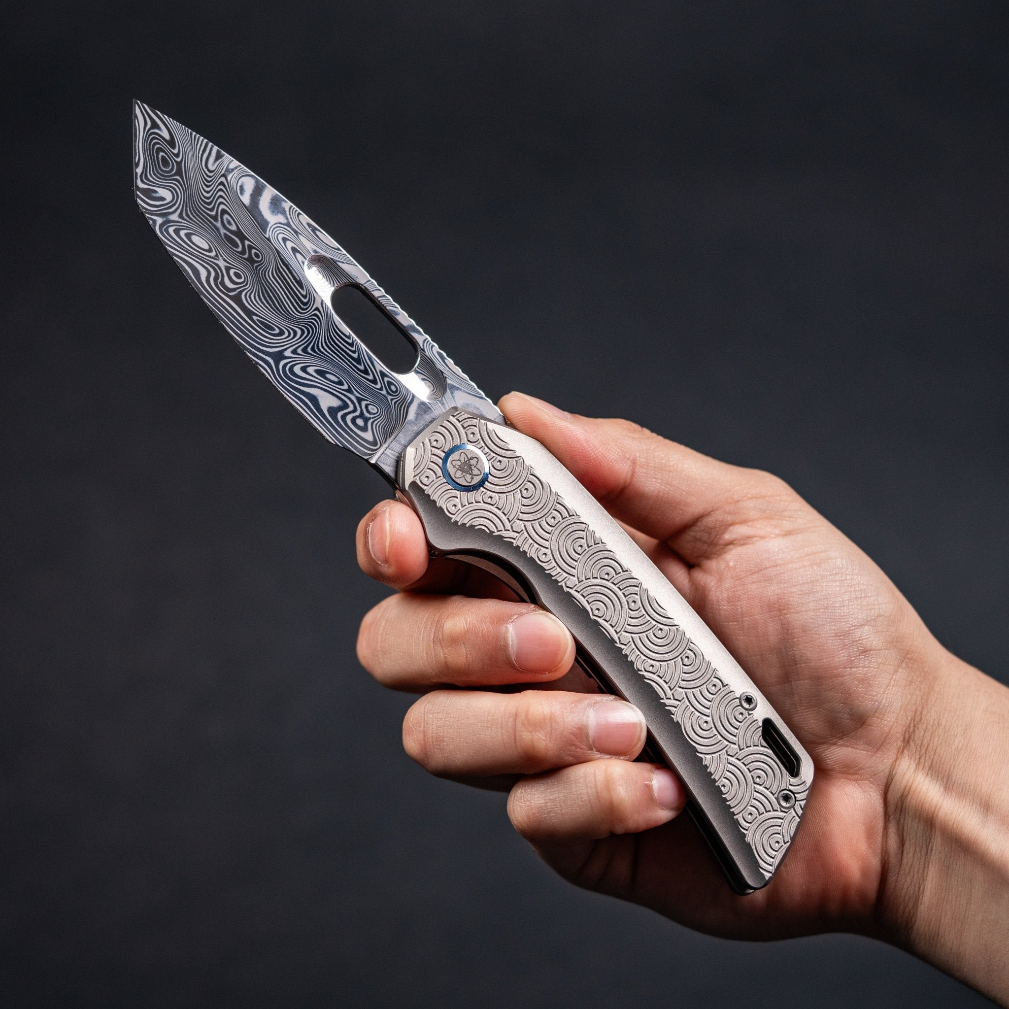 SoulChef 「Escapism」未使用近い美品・ソウルシェフ エスカピズム EMP EDC x URBAN Nymble XT - Damasteel & Bead Blasted Chaos