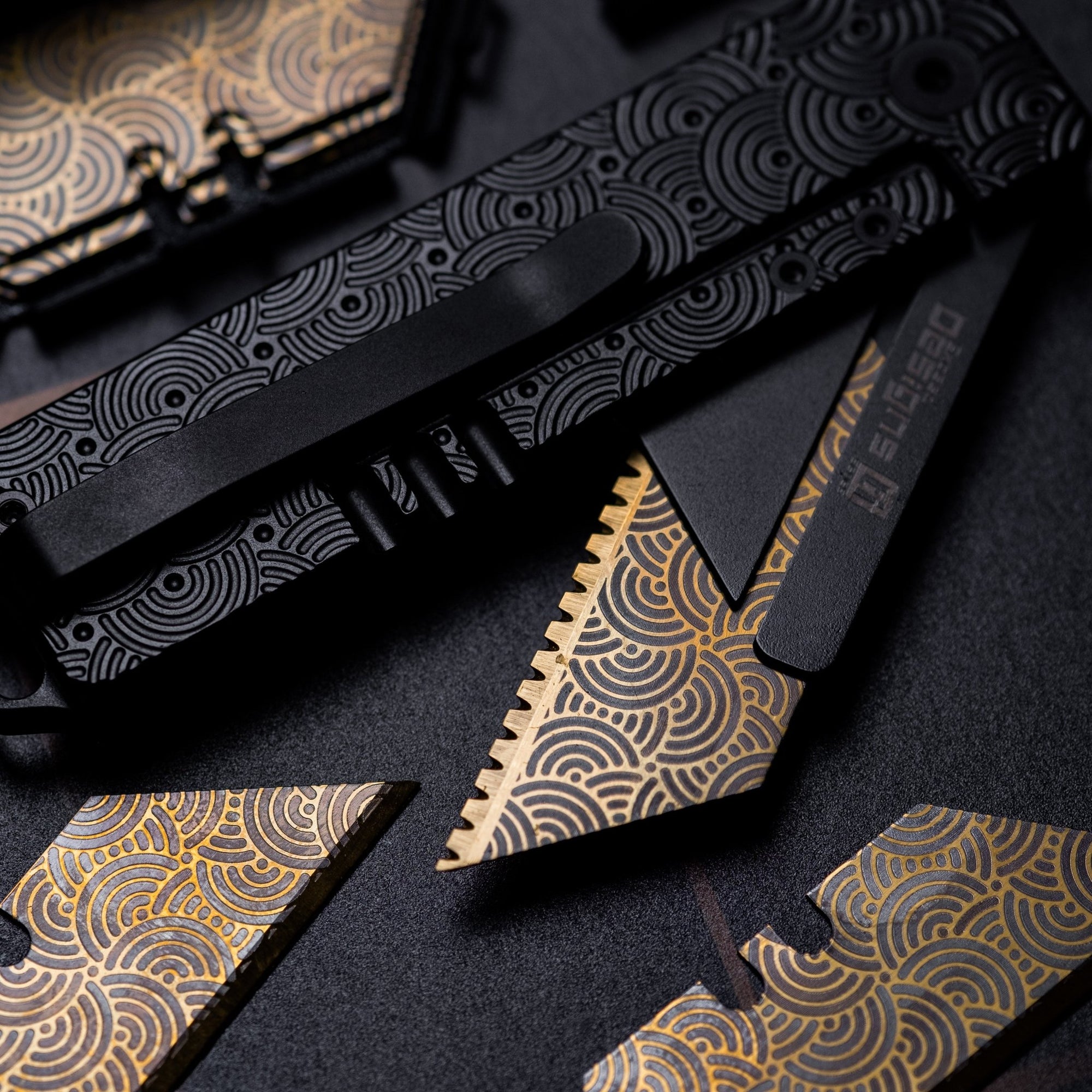 Exceed Designs x URBAN Gold Chaos Seigaiha Utility Blades – URBAN EDC®