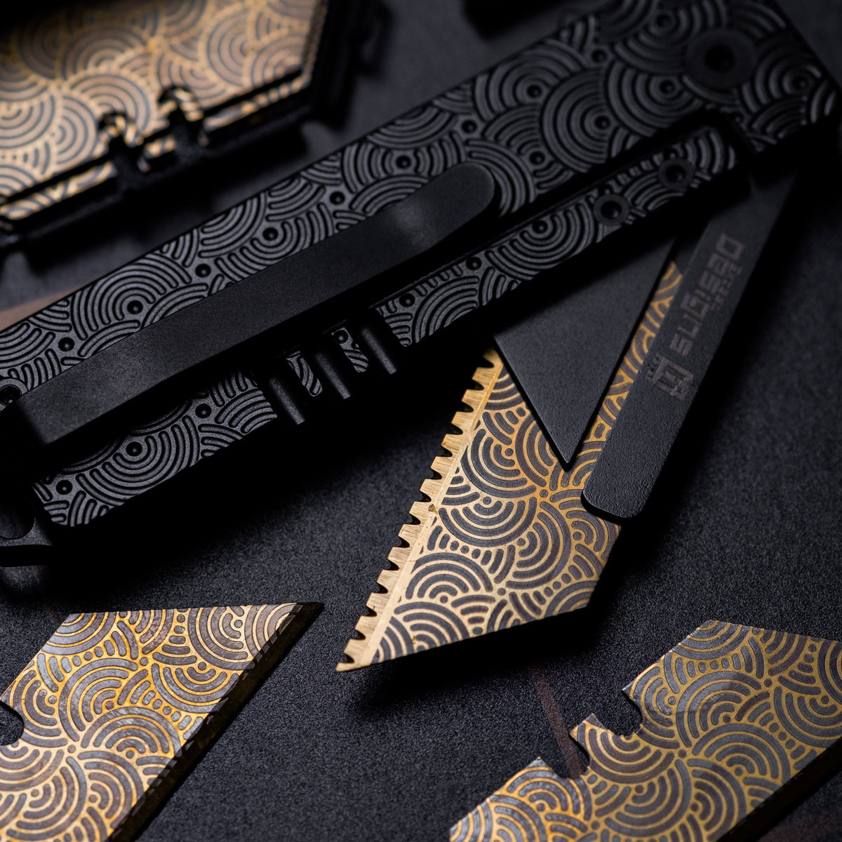 Exceed Designs x URBAN Gold Chaos Seigaiha™ Utility Blades – URBAN EDC®