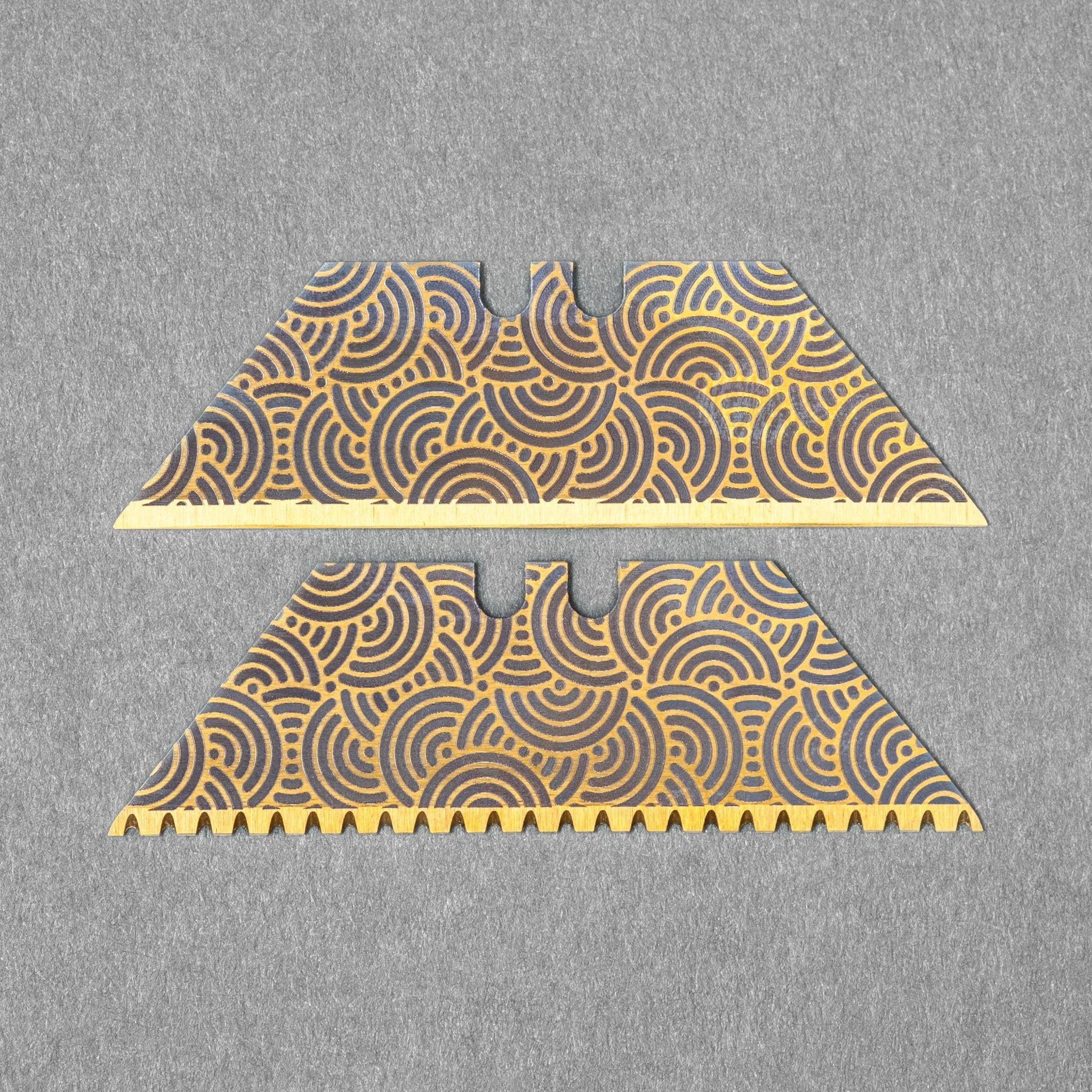 Exceed Designs x URBAN Gold Chaos Seigaiha Utility Blades – URBAN EDC®