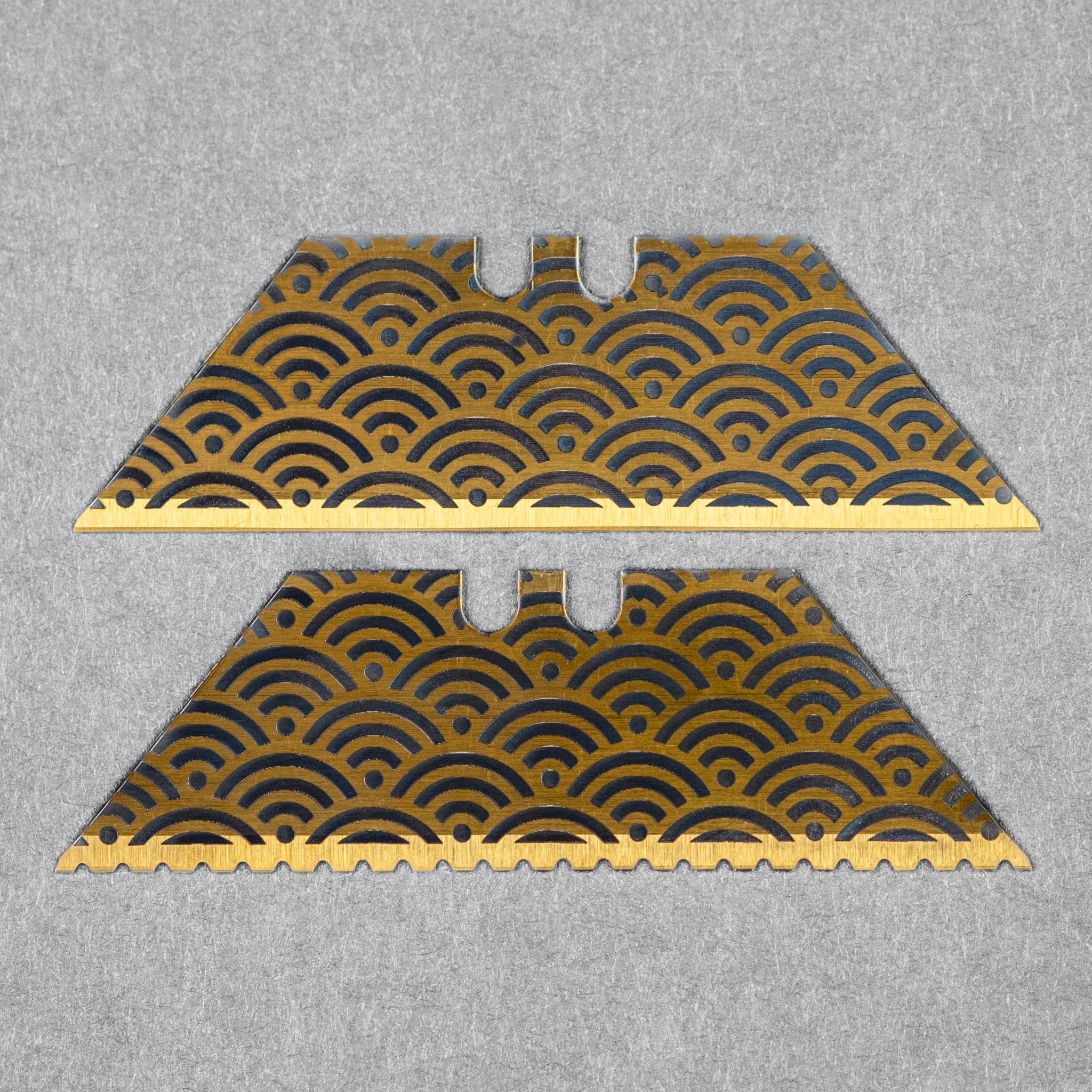 Exceed Designs x URBAN Gold Seigaiha Utility Blades – URBAN EDC®