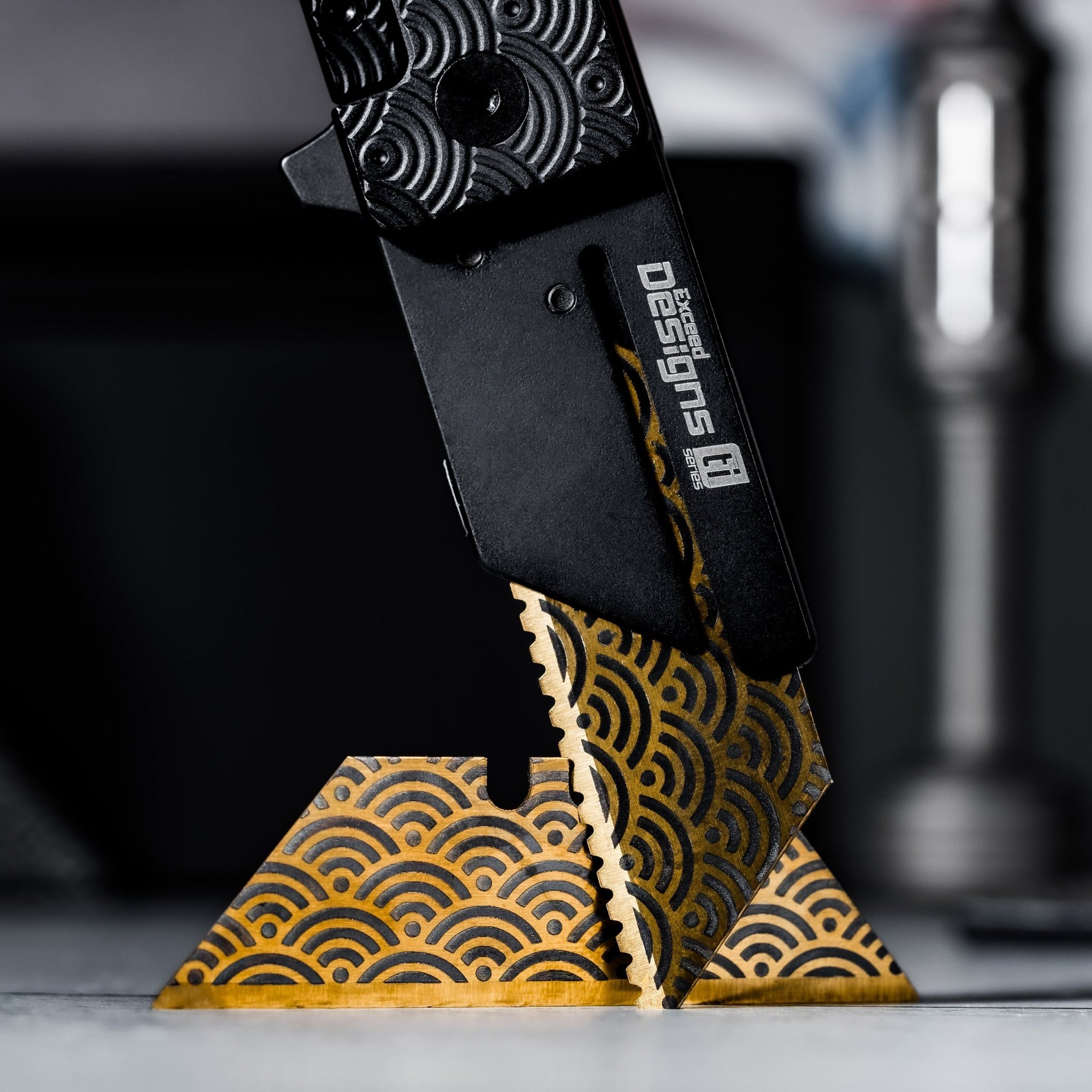 Exceed Designs x URBAN Gold Seigaiha Utility Blades – URBAN EDC®