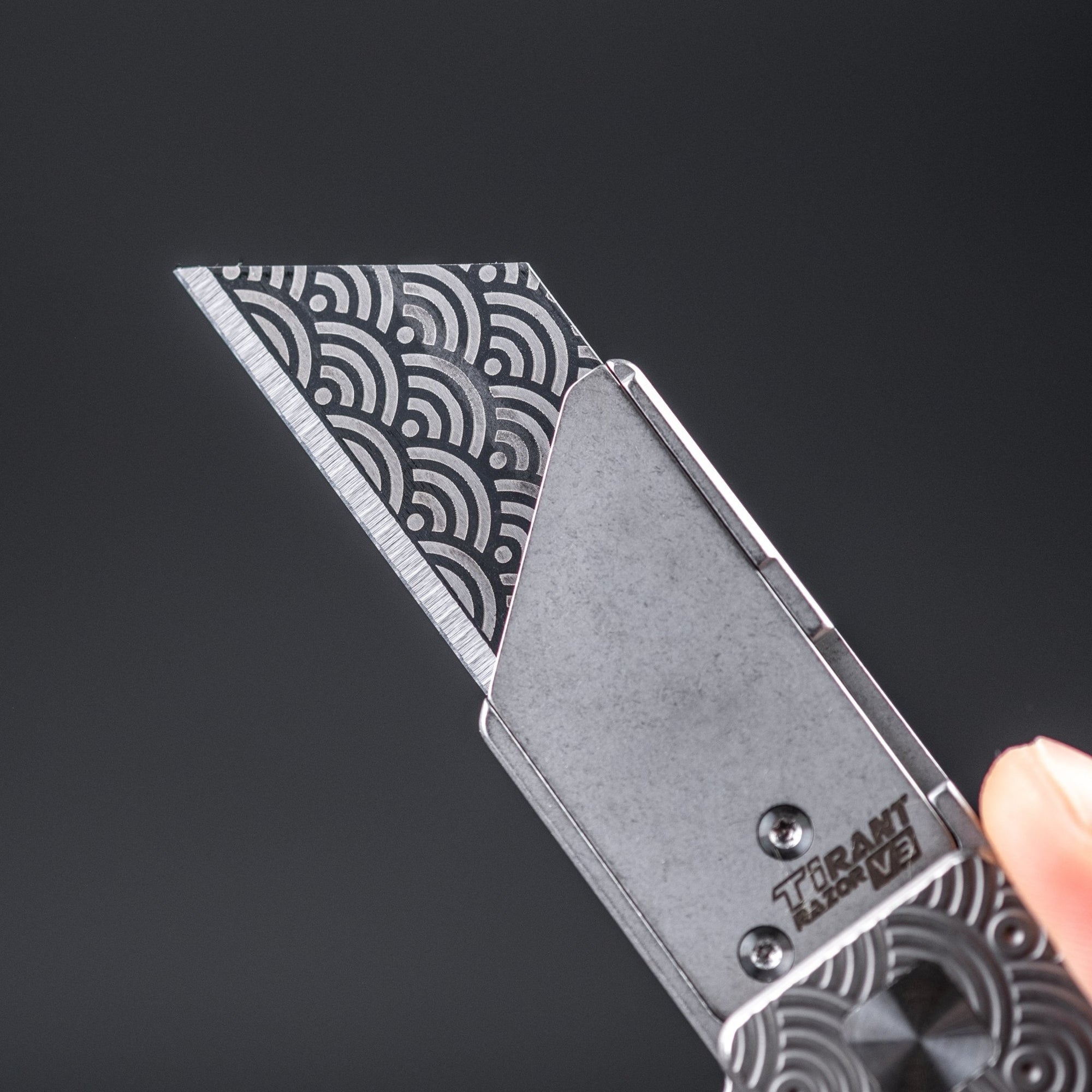 Exceed Designs Co. x Urban EDC TiRant Razor V3 - Dark Seigaiha ...