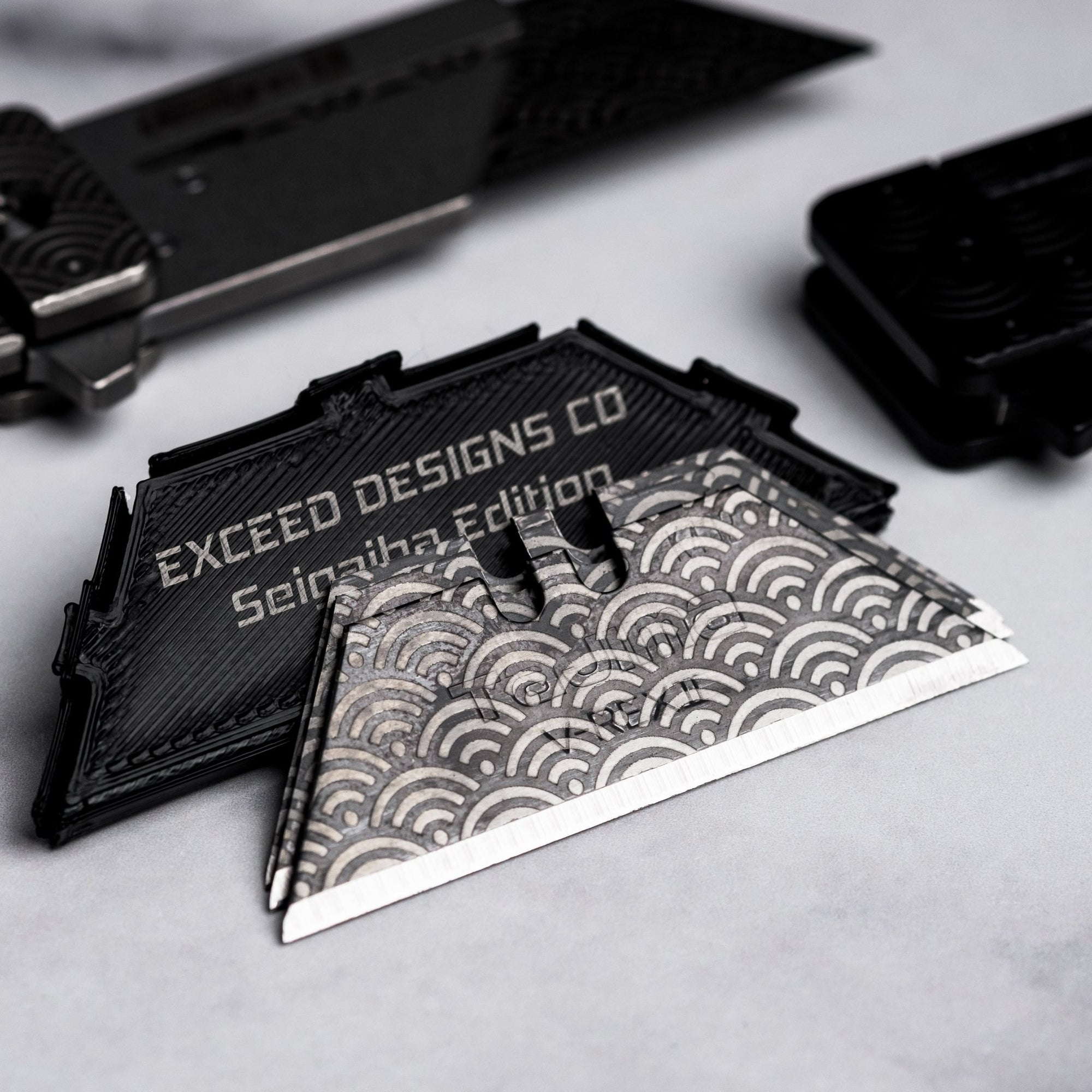 Exceed Designs Co. x Urban EDC TiRant Razor V3 - Dark Seigaiha ...