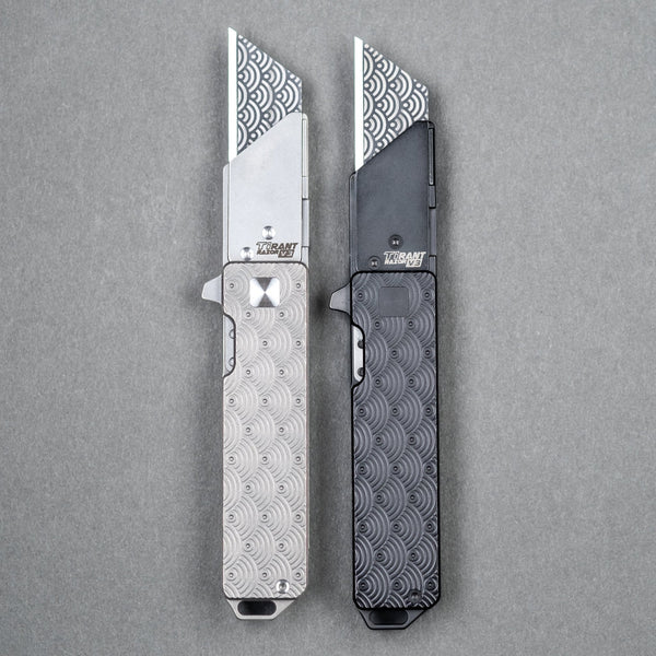 Exceed Designs Co. x Urban EDC TiRant Razor V3 - Dark Seigaiha