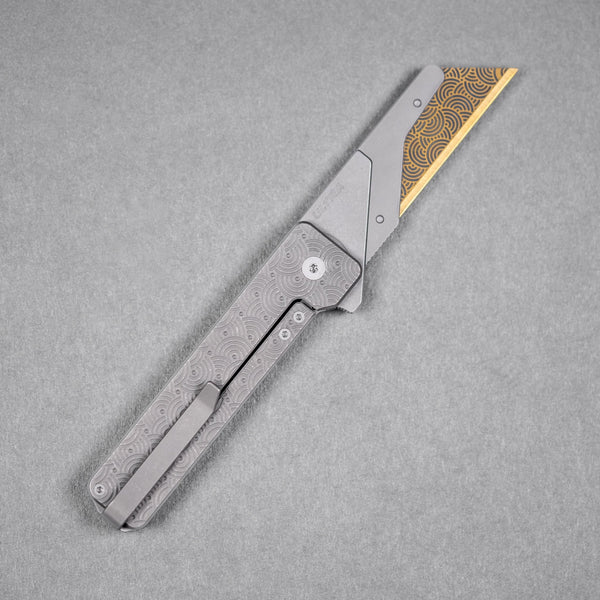 Exceed Designs x URBAN TiRant Ultra & Stonewash Ti Chaos Seigaiha™ w/ Skiff Bearings - URBAN EDC®