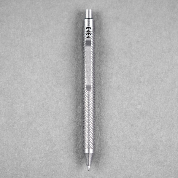 Fellhoelter x URBAN TiCkler Pen - Two - Tone Seigaiha Titanium - URBAN EDC®