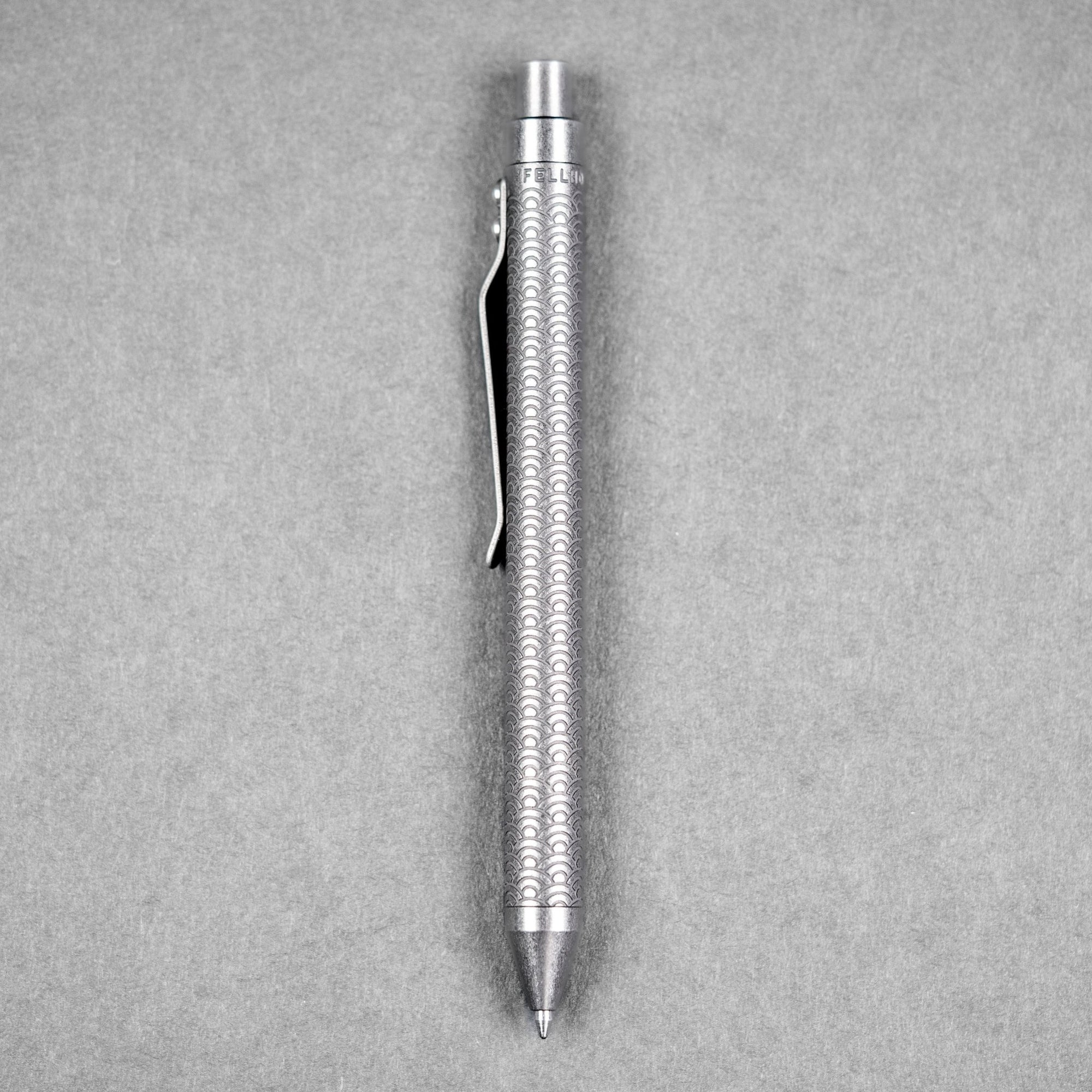 Fellhoelter x URBAN TiCkler Pen - Two - Tone Seigaiha Titanium - URBAN EDC®