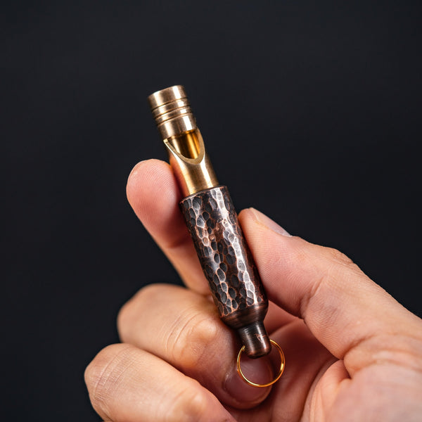 Fiddle Foundry Whistle - Hammered Copper & Brass (Custom) - URBAN EDC®