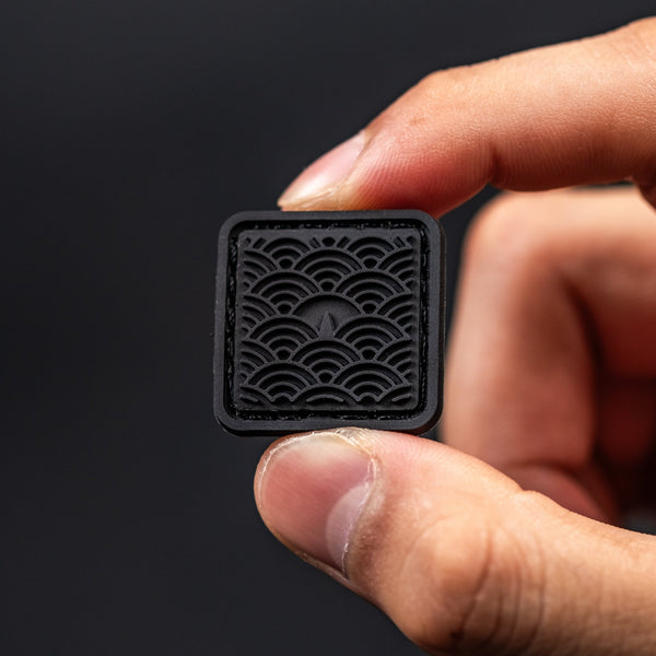 Found at Sea Seigaiha RE Patch - Black Waves - URBAN EDC®