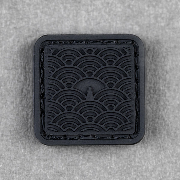 Found at Sea Seigaiha RE Patch - Black Waves - URBAN EDC®