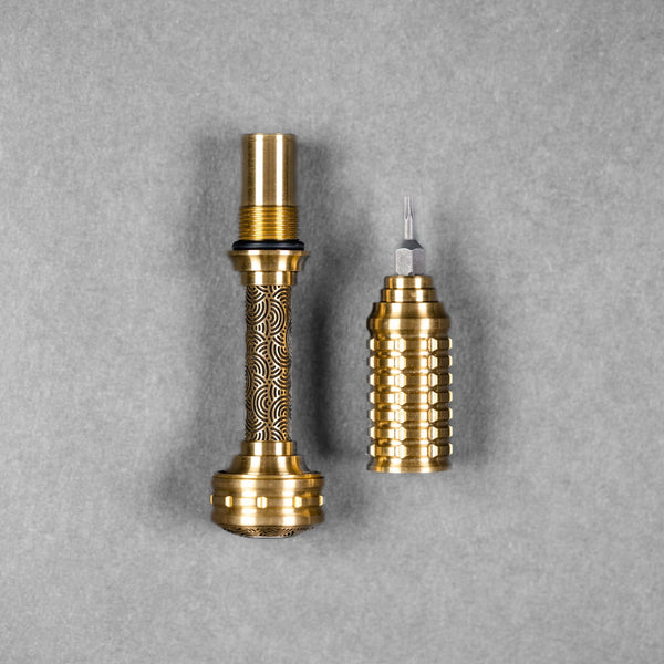 Griffin Co x URBAN MKIII Driver - Satin Brass w/ Chaos Seigaiha™ - URBAN EDC®