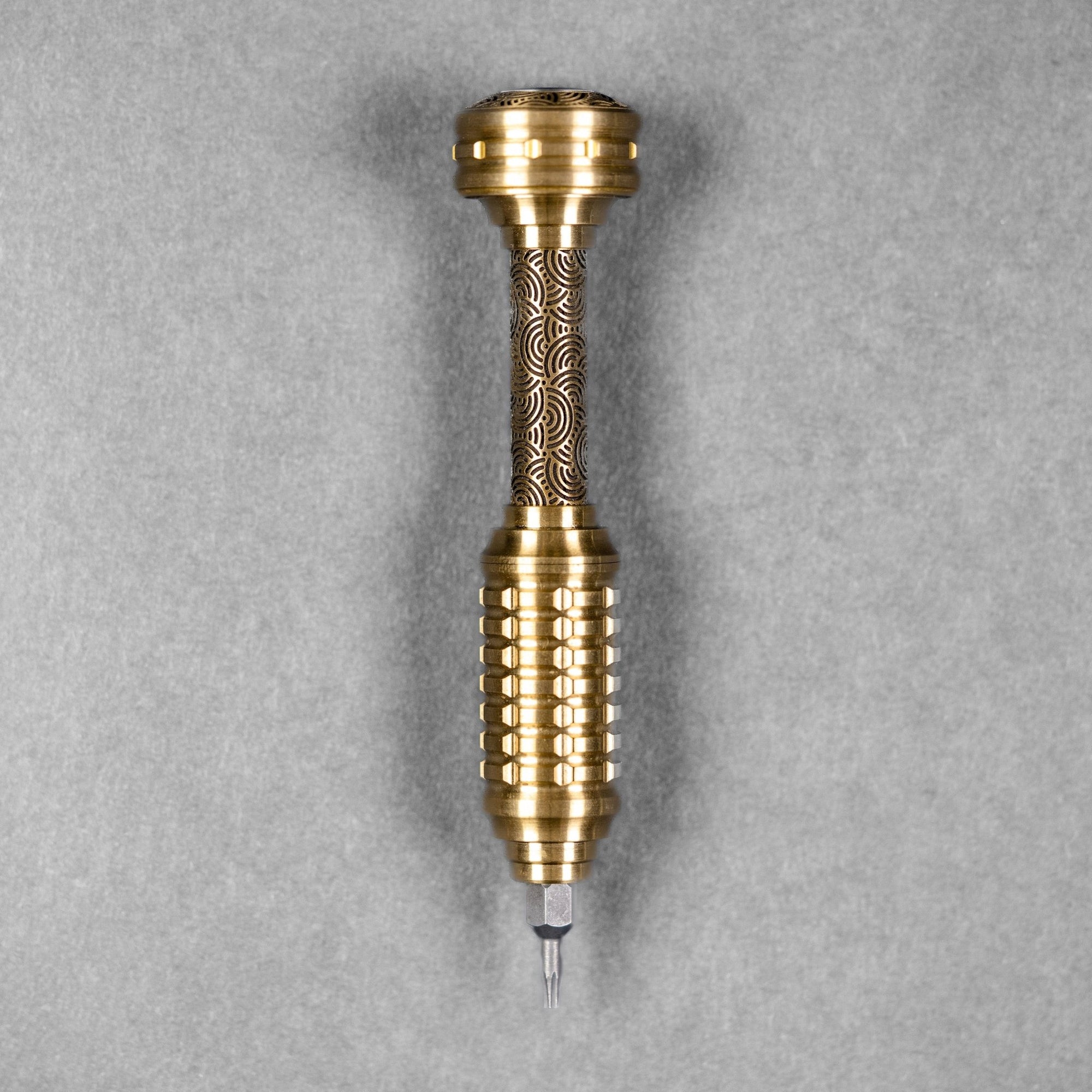 Griffin Co x URBAN MKIII Driver - Satin Brass w/ Chaos Seigaiha™ - URBAN EDC®