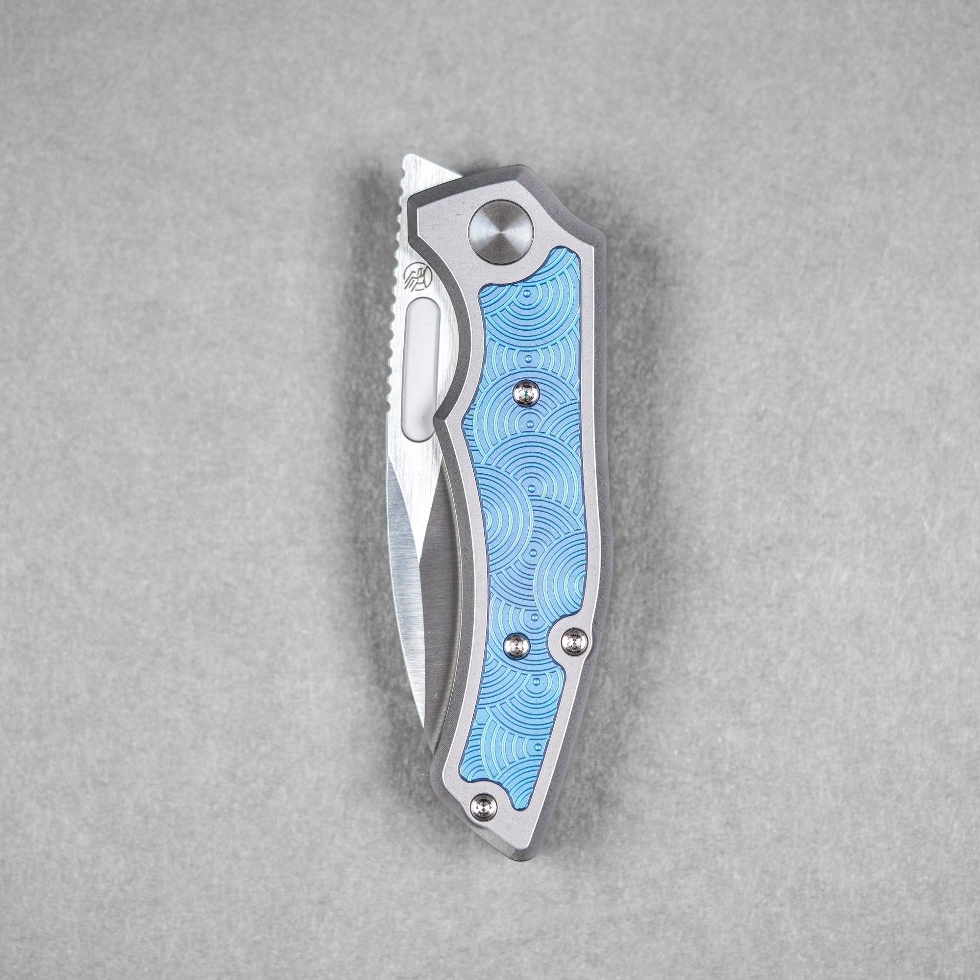 Griffin Co x URBAN Scout F3 Folder - Belt Satin Magnacut & Blurple Titanium w/ Chaos Seigaiha™ - URBAN EDC®