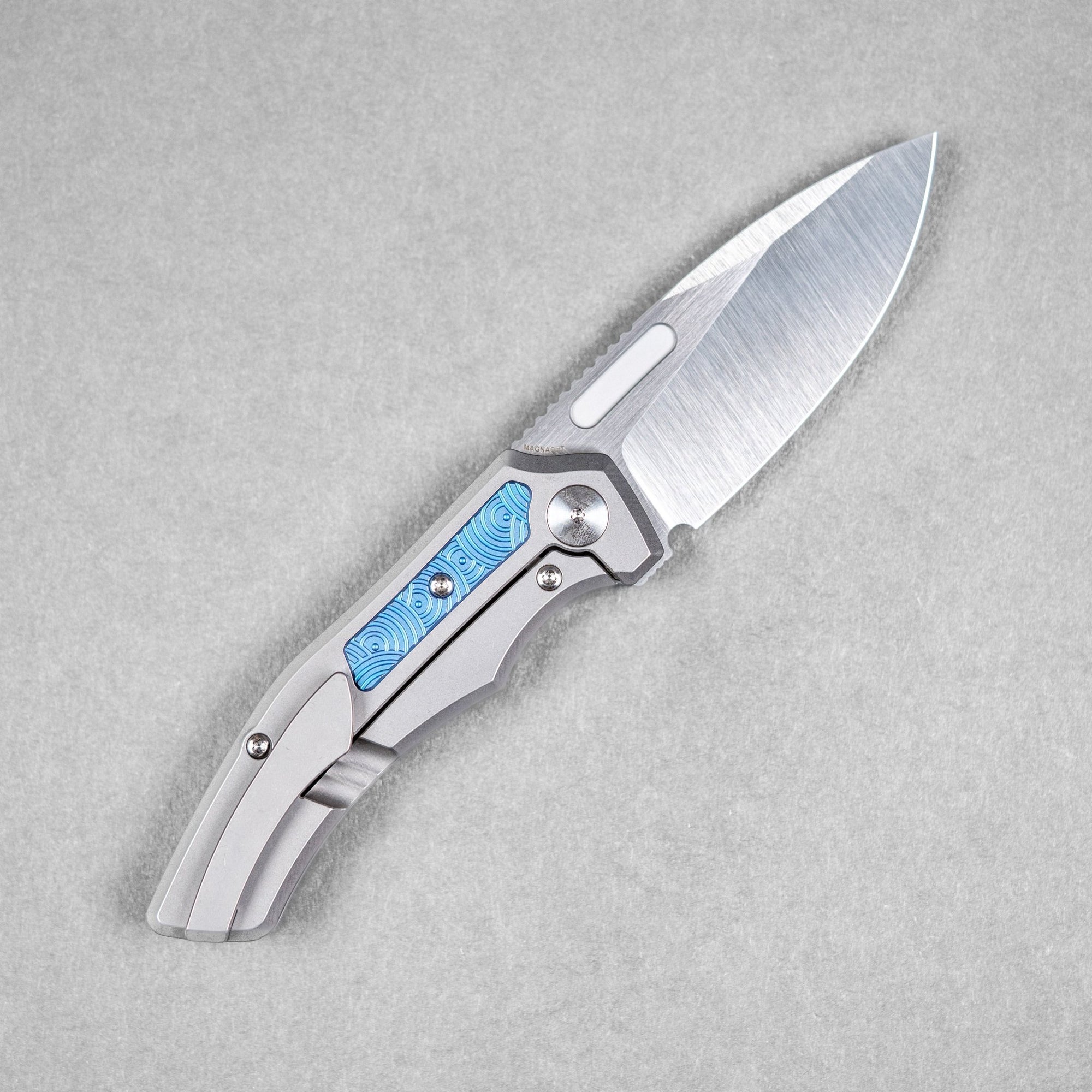 Griffin Co x URBAN Scout F3 Folder - Belt Satin Magnacut & Blurple Titanium w/ Chaos Seigaiha™ - URBAN EDC®