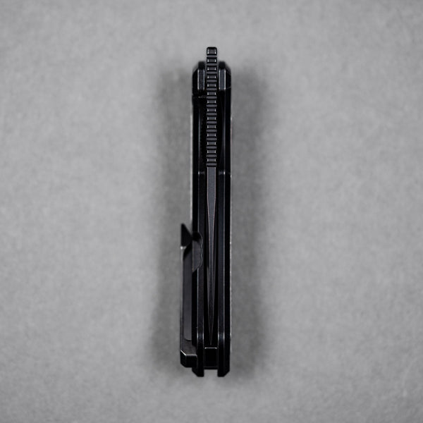 Griffin Co x URBAN Scout F3 Folder - Blackwashed Magnacut & Blackwashed Titanium w/ Grey Chaos Seigaiha™ (Yamato Exclusive) - URBAN EDC®