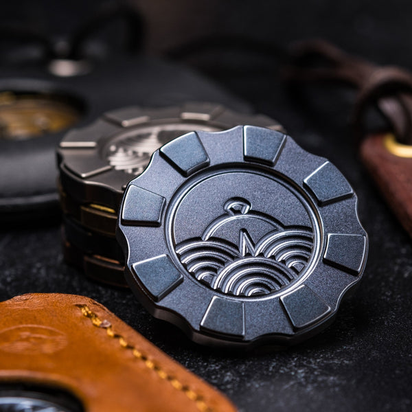 HiTex Gear x URBAN Poker Chip - Space Black Oreo Titanium (Yamato Exclusive) - URBAN EDC®