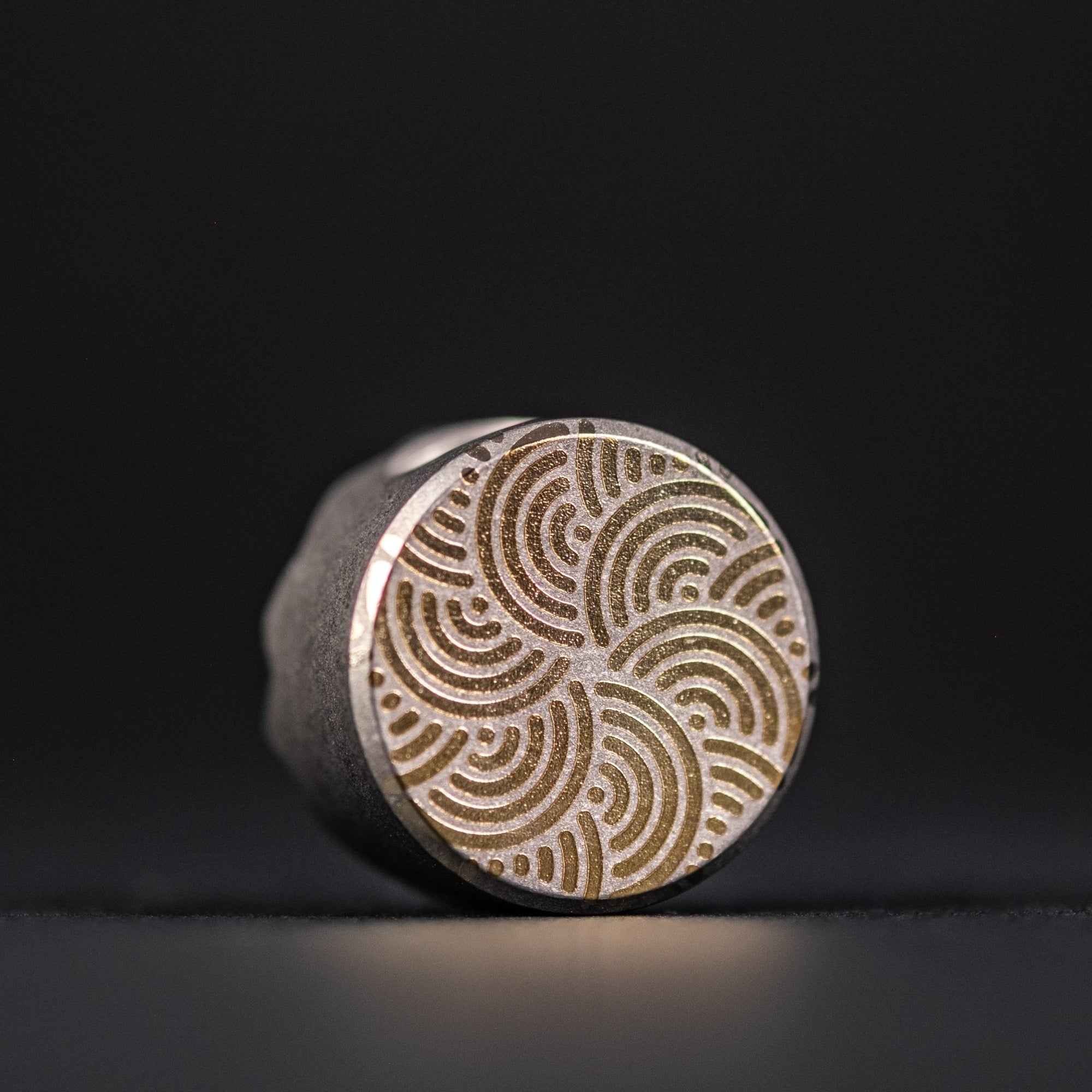 JRW Gear x URBAN Curator Lanyard Bead - Titanium w/ Chaos Seigaiha™ - URBAN EDC®