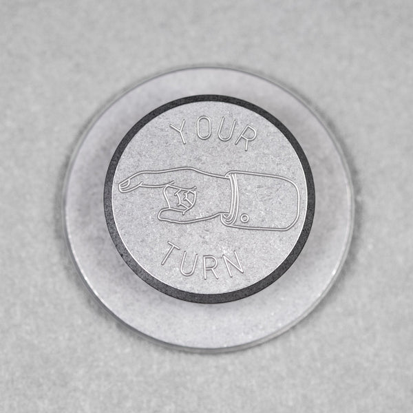 JRW Gear x URBAN Judge Bottle Opener Spinner - Titanium w/ Chaos Seigaiha™ - URBAN EDC®