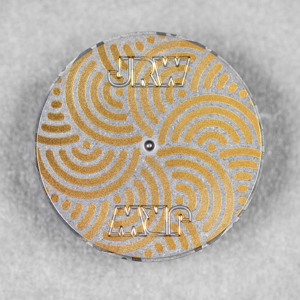 JRW Gear x URBAN Judge Bottle Opener Spinner - Titanium w/ Chaos Seigaiha™ - URBAN EDC®