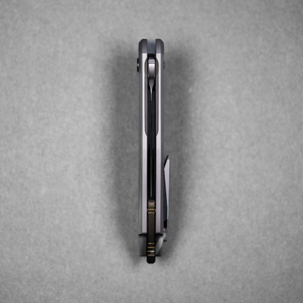 Koenig Arius Flipper - Burnished M390 w/ Polished Flats & Titanium w/ Corda Pattern - URBAN EDC®