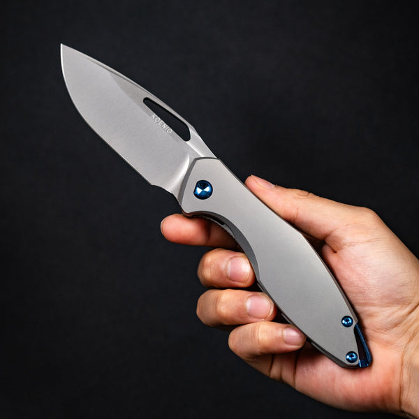 Koenig Arius - Non - Flipper w/ Blue Anodized Ti Hardware & Burnished M390 - URBAN EDC®