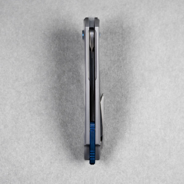 Koenig Arius - Non - Flipper w/ Blue Anodized Ti Hardware & Burnished M390 - URBAN EDC®