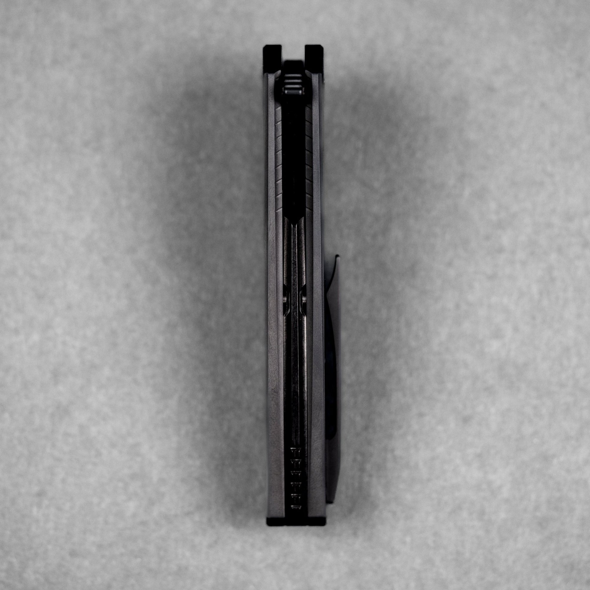 Koenig Mini Goblin Flipper - Black DLC M390 & Black DLC Micro - Milled Titanium - URBAN EDC®