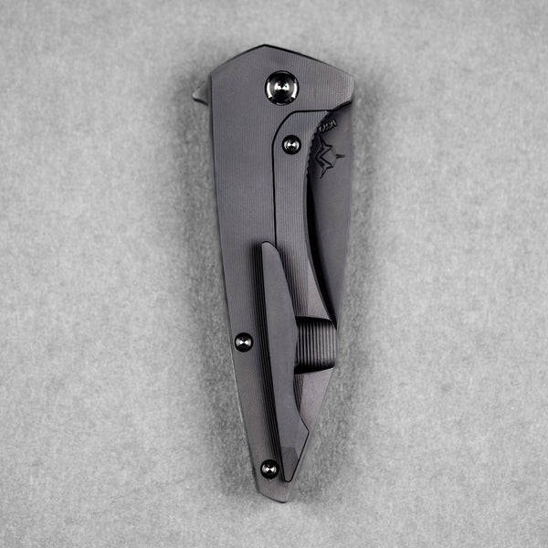 Koenig Mini Goblin Flipper - Black DLC M390 & Black DLC Micro - Milled Titanium - URBAN EDC®