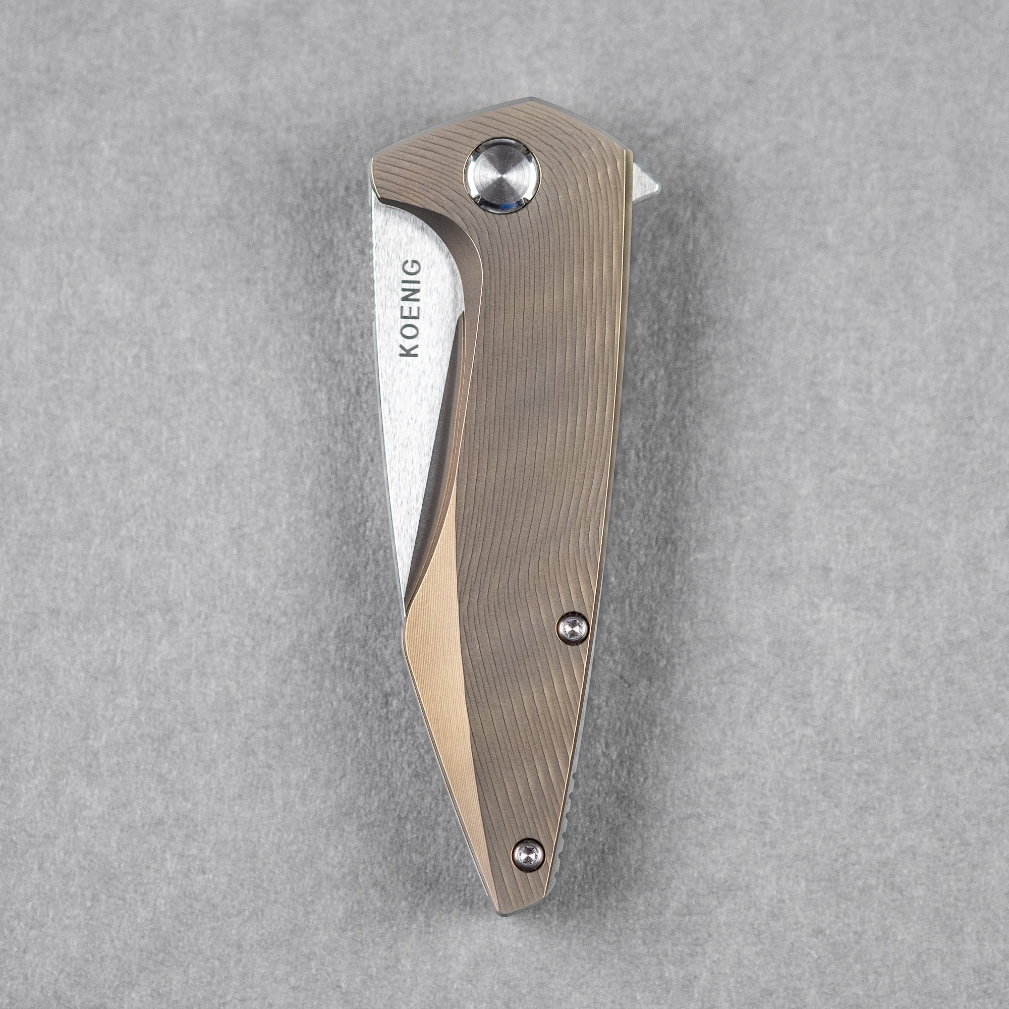 Koenig Mini Goblin Flipper - Brightwashed w/ Polished Flats M390