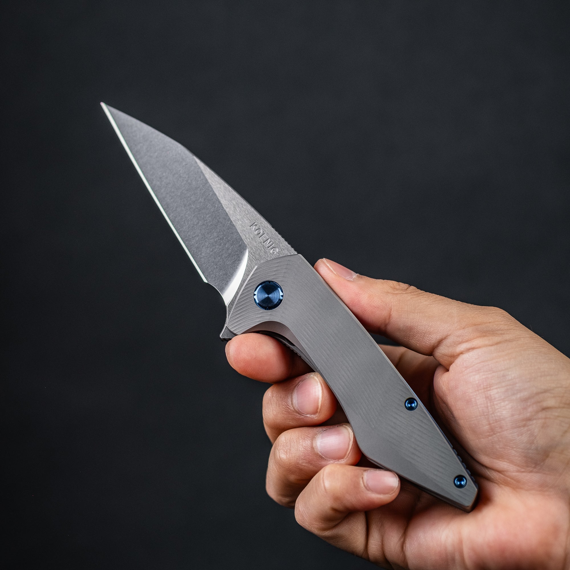 Koenig Mini Goblin Flipper - Brightwashed w/ Polished Flats M390