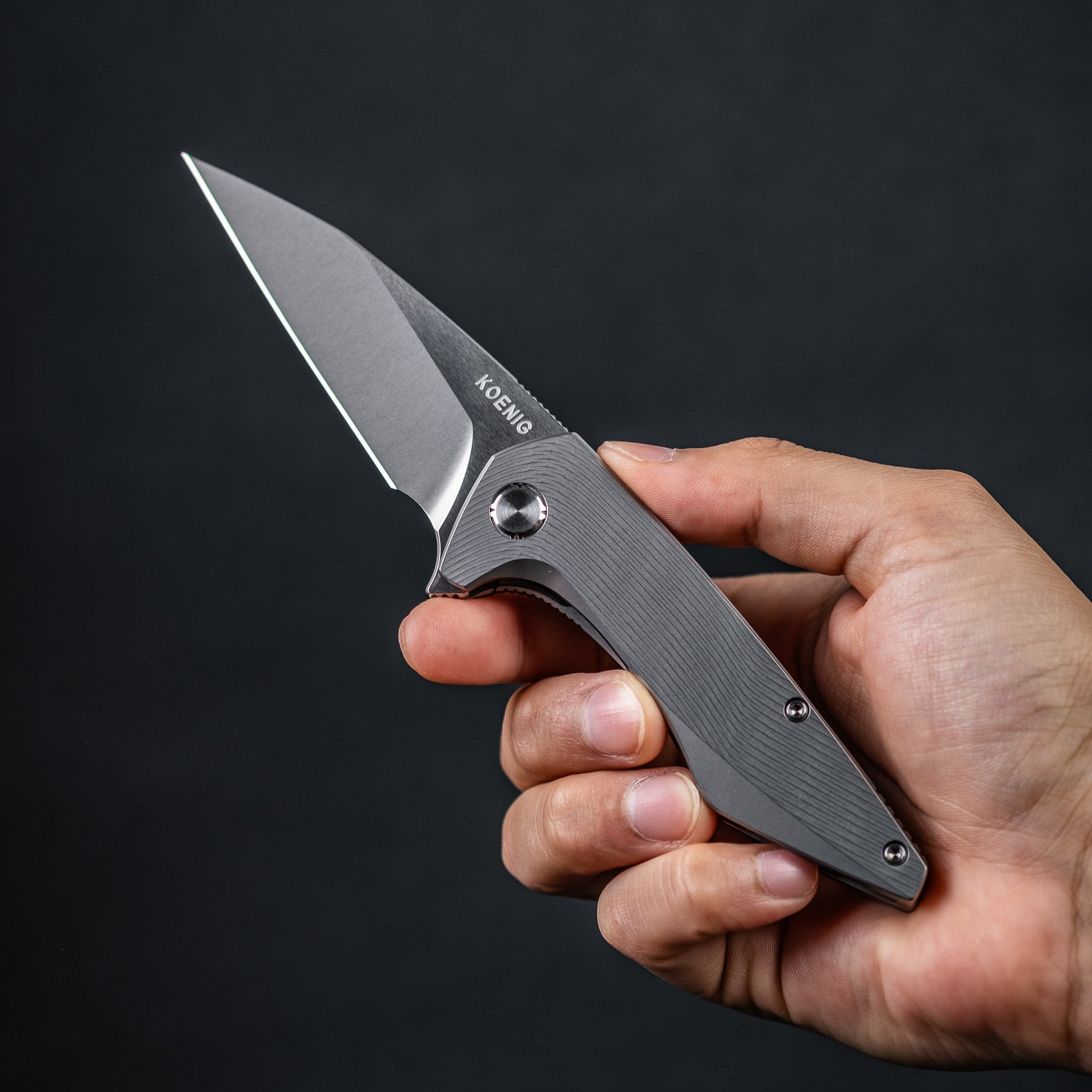 Koenig Mini Goblin Flipper - Burnished w/ Polished Flats M390