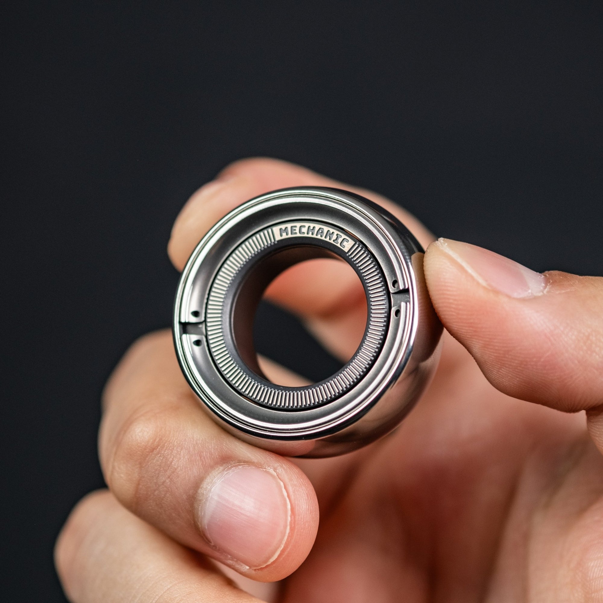 Lautie Mechanic - C Fidget Ring - Stainless Steel - URBAN EDC®