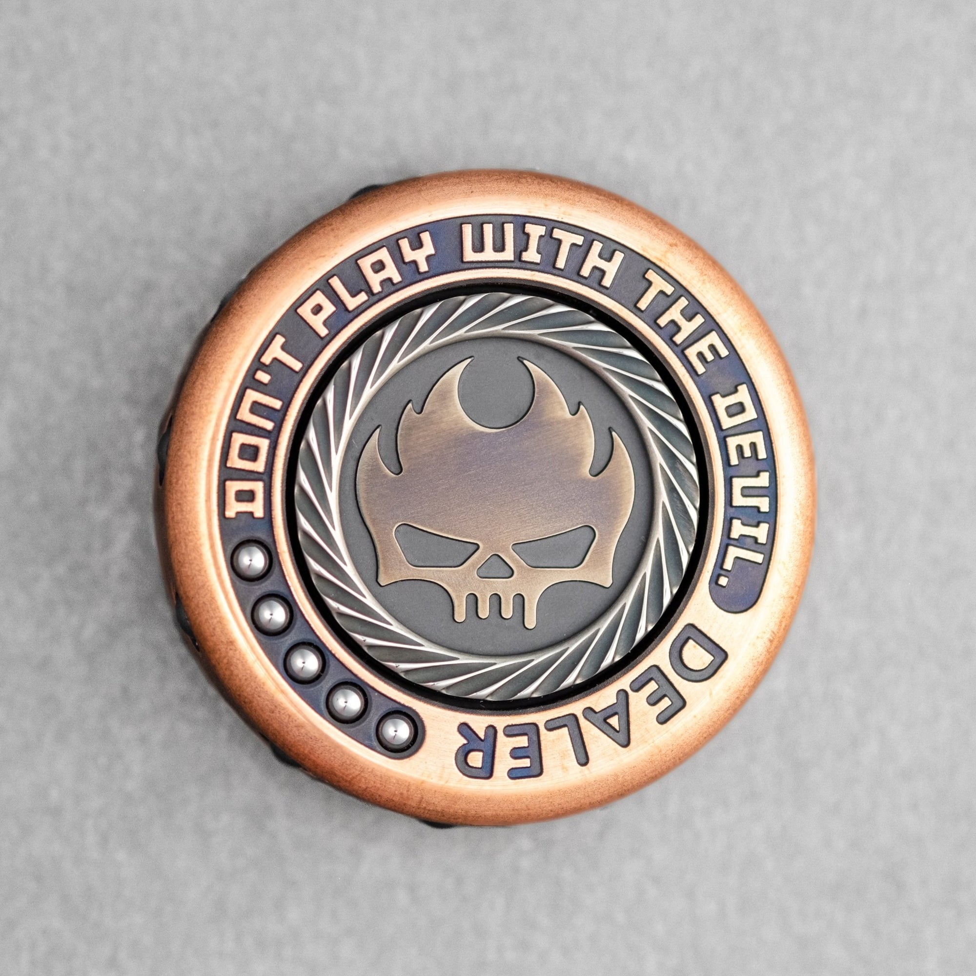 Lautie Mini Dealer Fidget Spinner - Copper & Zirconium - URBAN EDC®