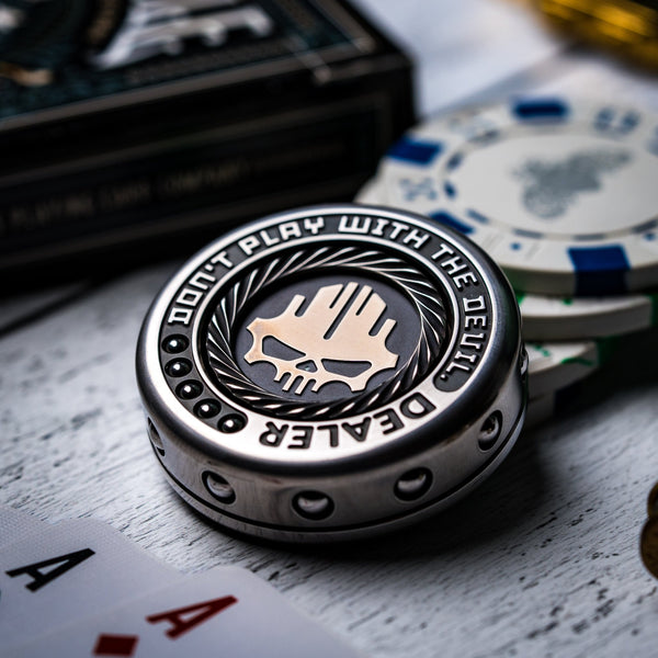 Lautie Mini Dealer Fidget Spinner - Stainless Steel & Zirconium - URBAN EDC®