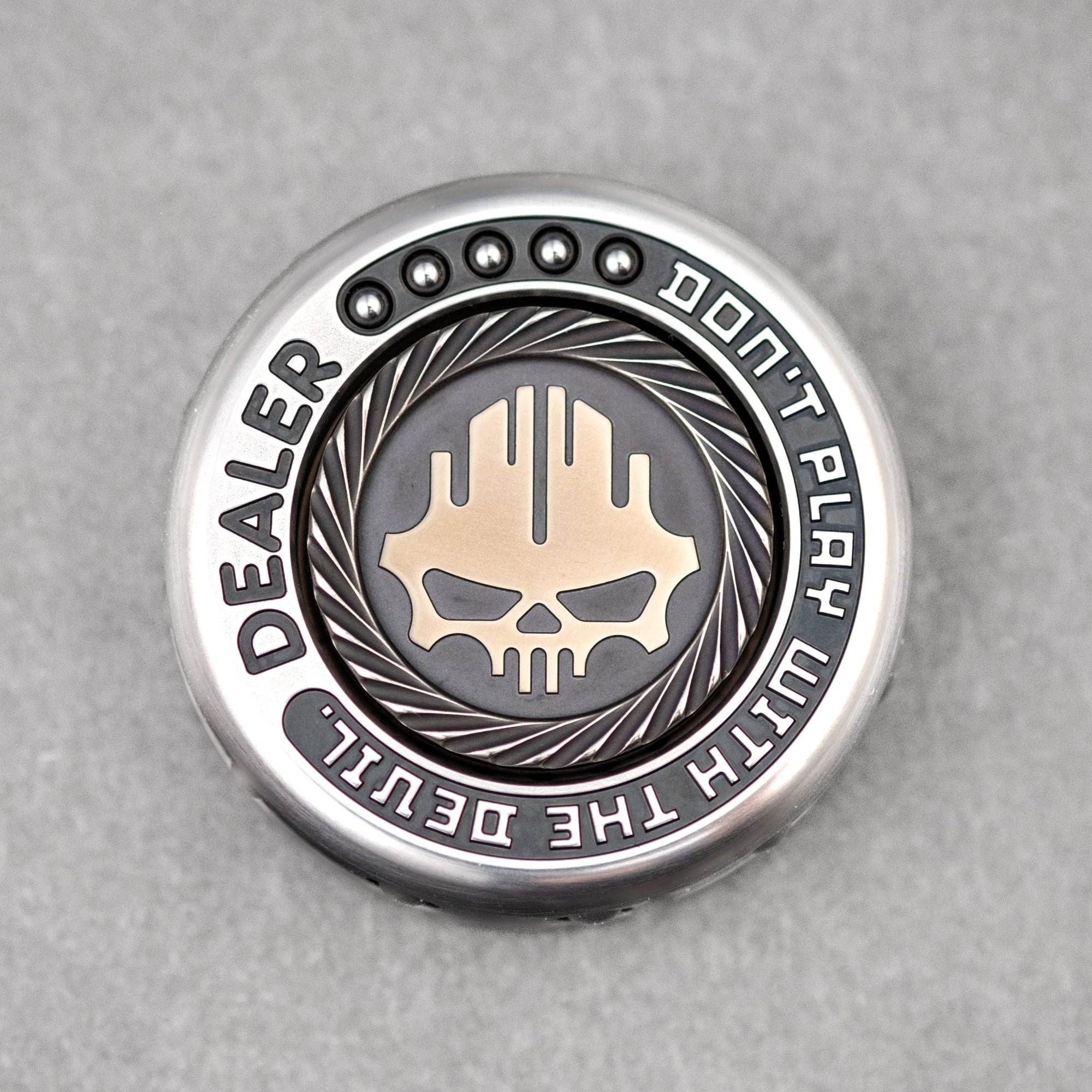 Lautie Mini Dealer Fidget Spinner - Stainless Steel & Zirconium - URBAN EDC®