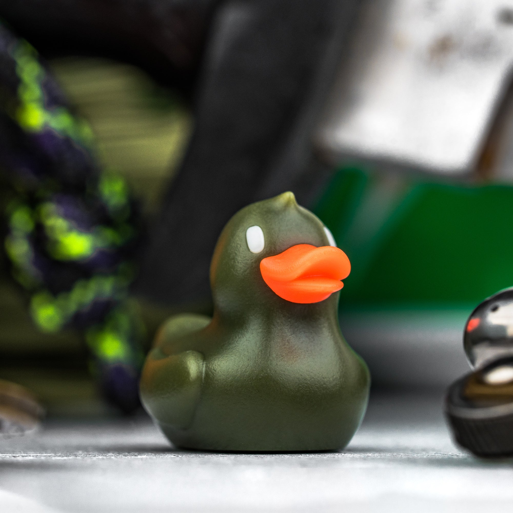 Lucky Duck Lanyard Bead - Army Green - URBAN EDC®