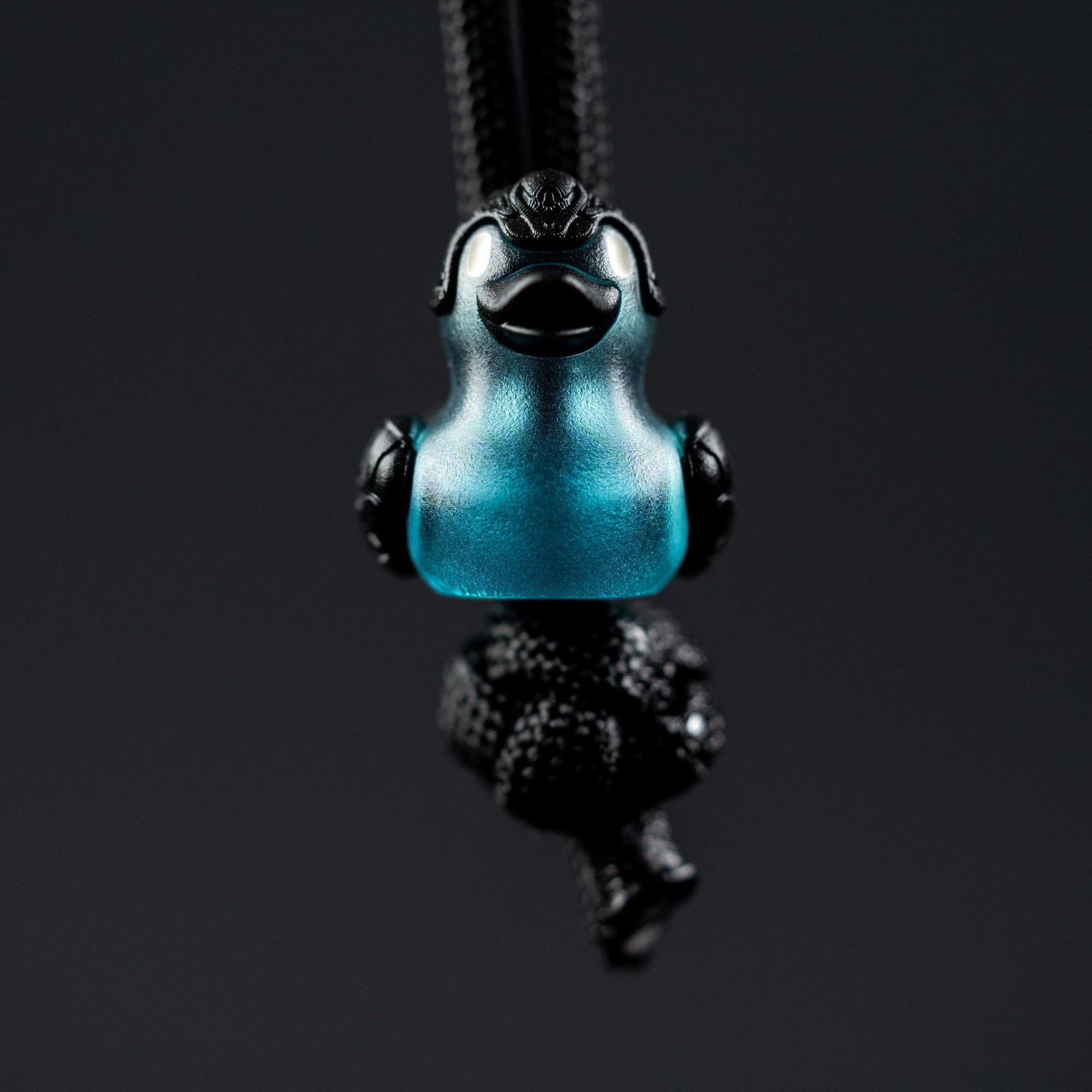 Lucky Duck Lanyard Bead - Electronic Blue (Grid Edition) - URBAN EDC®