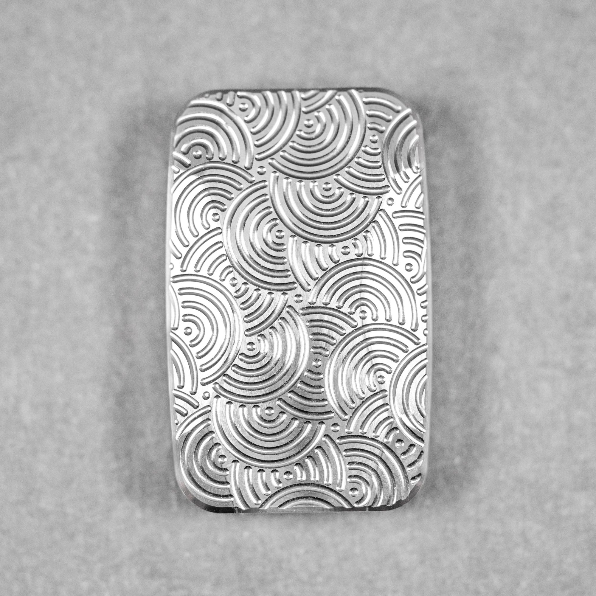 Magnus x URBAN Squashed Toad Fidget Slider - Natural Titanium w/ Chaos Seigaiha™ & SS Swiss Plates - URBAN EDC®