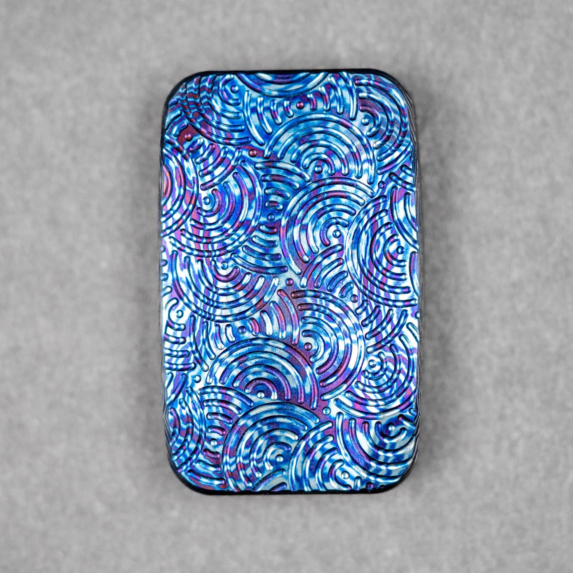 Magnus x URBAN Squashed Toad Fidget Slider - Timascus w/ Chaos Seigaiha™ & Zirc X - Plate - URBAN EDC®