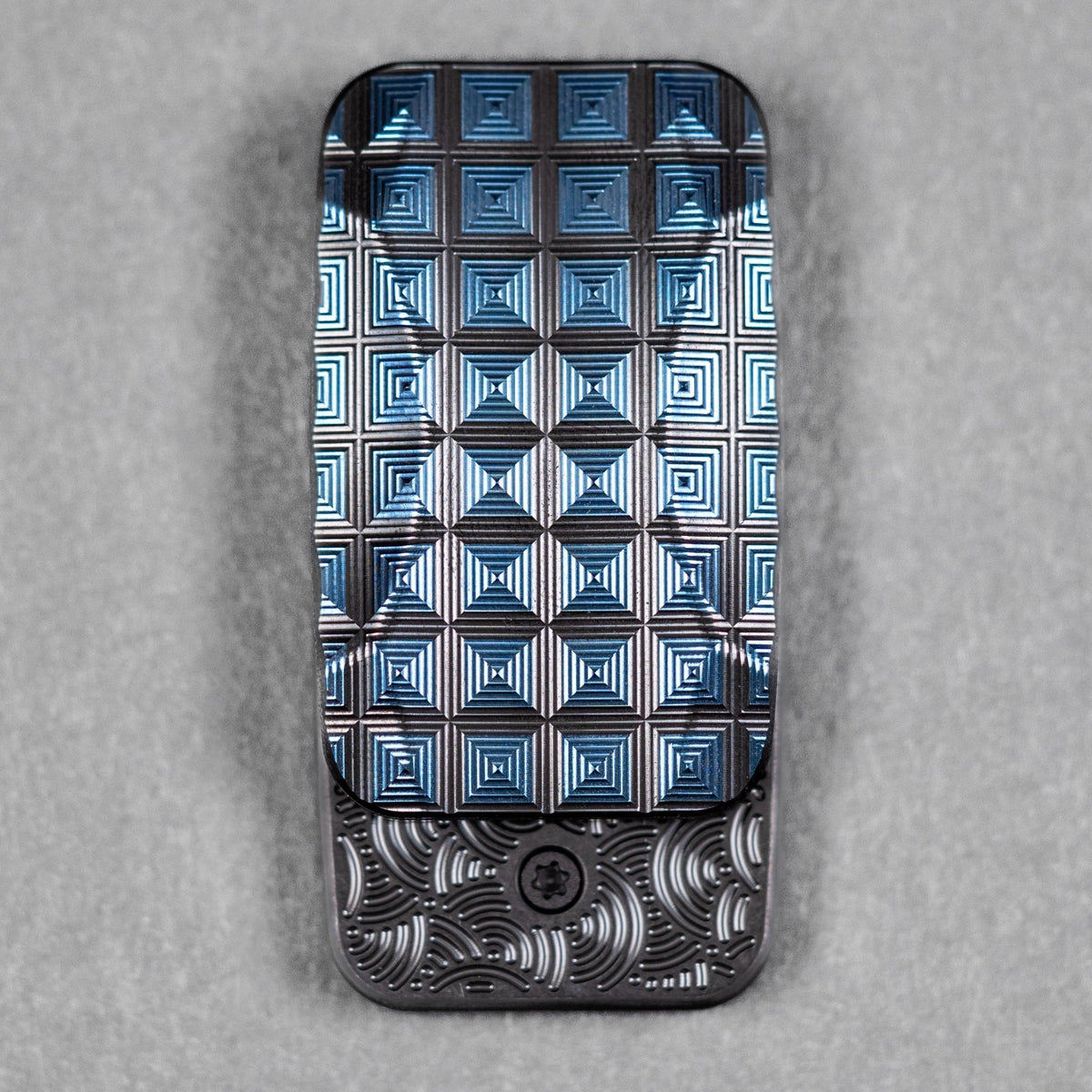 Magnus x URBAN Toad 'Prism' Fidget Slider - Blue Zirconium & Zirc Plates w/ Chaos Seigaiha™ - URBAN EDC®